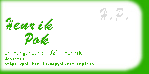 henrik pok business card